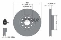 Textar Remschijf 92093800