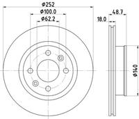 Hella Pagid GmbH Remschijf 54965 8DD355116201