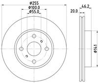 Hella Pagid GmbH Remschijf 54999 8DD355116411