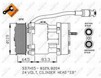 Airconditioning compressor EASY FIT NRF 32751