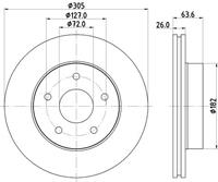 Hella Pagid GmbH Remschijf 8DD355108601