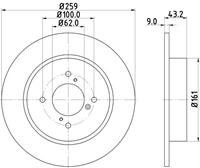 Hella Pagid GmbH Remschijf Gecoat 55314PRO 8DD355117301
