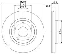 Hella Pagid GmbH Remschijf 8DD355117321