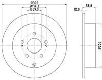 Hella Pagid GmbH Remschijf Gecoat 54484PRO 8DD355118801