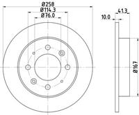Hella Pagid GmbH Remschijf 8DD355111451