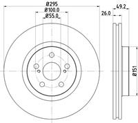 Hella Pagid GmbH Remschijf 8DD355111651