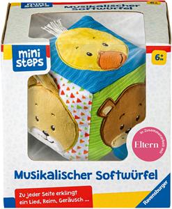 Ravensburger Greifspielzeug ministeps Musikalischer Softwürfel, mit Sound, FSC - schützt Wald - weltweit