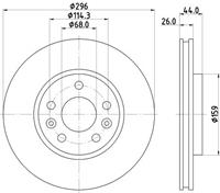 Hella Pagid GmbH Remschijf 8DD355131871