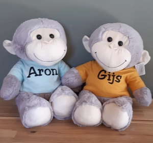 Geboortexpress.nl Knuffel aap met of zonder naam