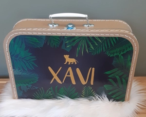 Geboortexpress.nl Koffertje met naam *Jungle Look Tijgertje* diverse kleuren