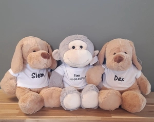 Geboortexpress.nl Knuffel hond met of zonder naam