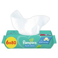 Pampers Fresh Clean - Billendoekjes - 480 doekjes - 6 x 80