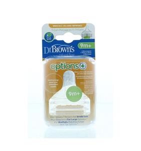 Dr. Brown's Dr Brown's Options Anti-colic Y-cut Brede Hals speen 2 stuks