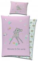 Disney dekbedovertrek Bambi junior 100 x 135 cm katoen roze