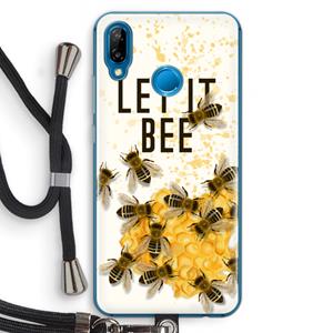 CaseCompany Let it bee: Huawei P20 Lite Transparant Hoesje met koord