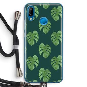 CaseCompany Monstera leaves: Huawei P20 Lite Transparant Hoesje met koord