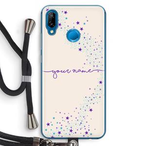 CaseCompany Sterren: Huawei P20 Lite Transparant Hoesje met koord