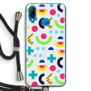 CaseCompany 8-bit N°1: Huawei P20 Lite Transparant Hoesje met koord