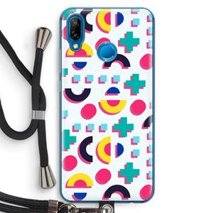 CaseCompany 8-bit N°2: Huawei P20 Lite Transparant Hoesje met koord