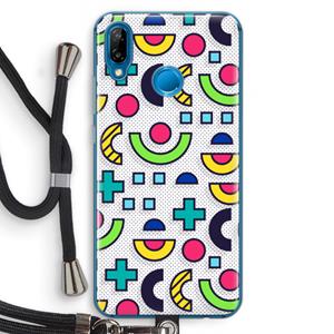 CaseCompany 8-bit N°6: Huawei P20 Lite Transparant Hoesje met koord