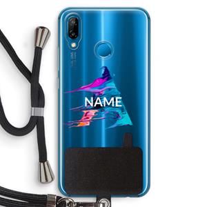 CaseCompany Abstract Spectrum: Huawei P20 Lite Transparant Hoesje met koord