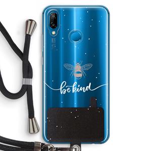CaseCompany Be(e) kind: Huawei P20 Lite Transparant Hoesje met koord