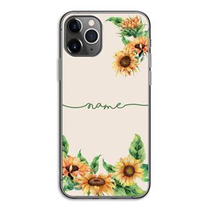 CaseCompany Zonnebloemen: iPhone 11 Pro Transparant Hoesje