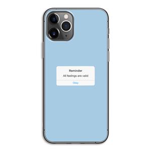 CaseCompany Reminder: iPhone 11 Pro Transparant Hoesje