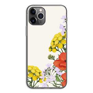 CaseCompany Wilde bloemen: iPhone 11 Pro Transparant Hoesje