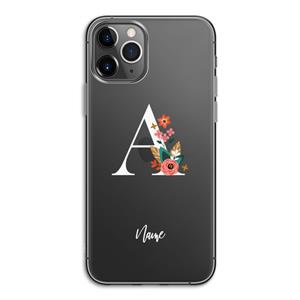 CaseCompany Pink Bouquet: iPhone 11 Pro Transparant Hoesje