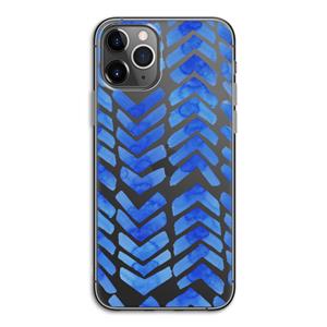 CaseCompany Blauwe pijlen: iPhone 11 Pro Transparant Hoesje
