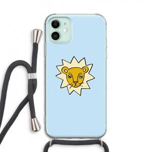CaseCompany Kleine leeuw: iPhone 11 Transparant Hoesje met koord