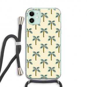 CaseCompany Paradise: iPhone 11 Transparant Hoesje met koord