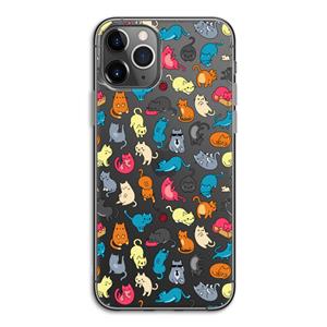 CaseCompany Kleurrijke katten: iPhone 11 Pro Transparant Hoesje