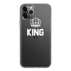 CaseCompany King zwart: iPhone 11 Pro Transparant Hoesje