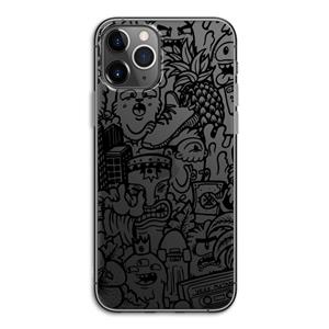 CaseCompany Vexx Black Mixtape: iPhone 11 Pro Transparant Hoesje