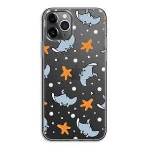 CaseCompany Manta: iPhone 11 Pro Transparant Hoesje