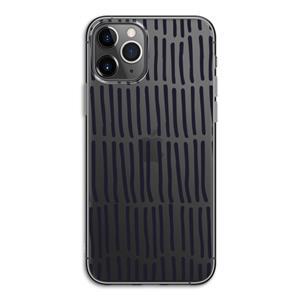 CaseCompany Moroccan stripes: iPhone 11 Pro Transparant Hoesje