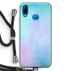 CaseCompany mist pastel: Huawei P20 Lite Transparant Hoesje met koord