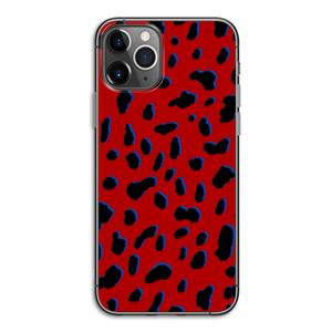 CaseCompany Red Leopard: iPhone 11 Pro Transparant Hoesje