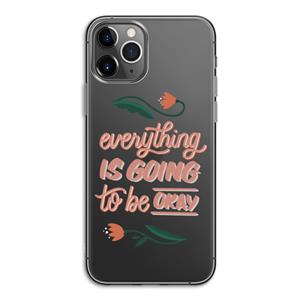 CaseCompany Optimistic flower girl: iPhone 11 Pro Transparant Hoesje