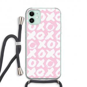 CaseCompany XOXO: iPhone 11 Transparant Hoesje met koord
