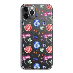 CaseCompany Bloemetjes: iPhone 11 Pro Transparant Hoesje