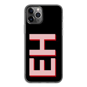 CaseCompany Monogram: iPhone 11 Pro Transparant Hoesje