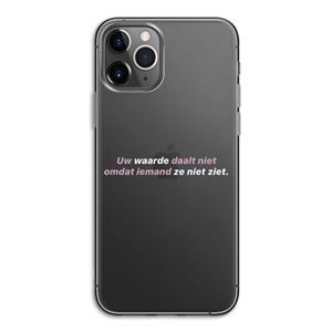 CaseCompany uw waarde daalt niet: iPhone 11 Pro Transparant Hoesje