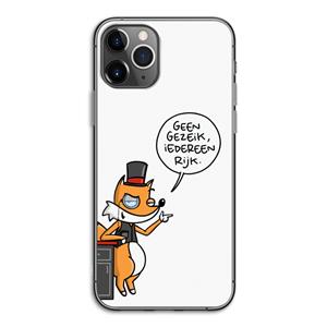 CaseCompany Geen Gezeik: iPhone 11 Pro Transparant Hoesje