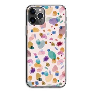 CaseCompany Terrazzo Memphis Pink: iPhone 11 Pro Transparant Hoesje