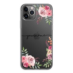 CaseCompany Rozen: iPhone 11 Pro Transparant Hoesje