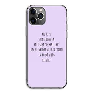 CaseCompany Relatief: iPhone 11 Pro Transparant Hoesje
