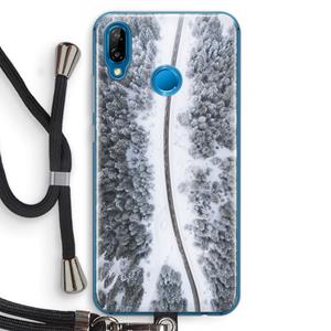 CaseCompany Snøfall: Huawei P20 Lite Transparant Hoesje met koord